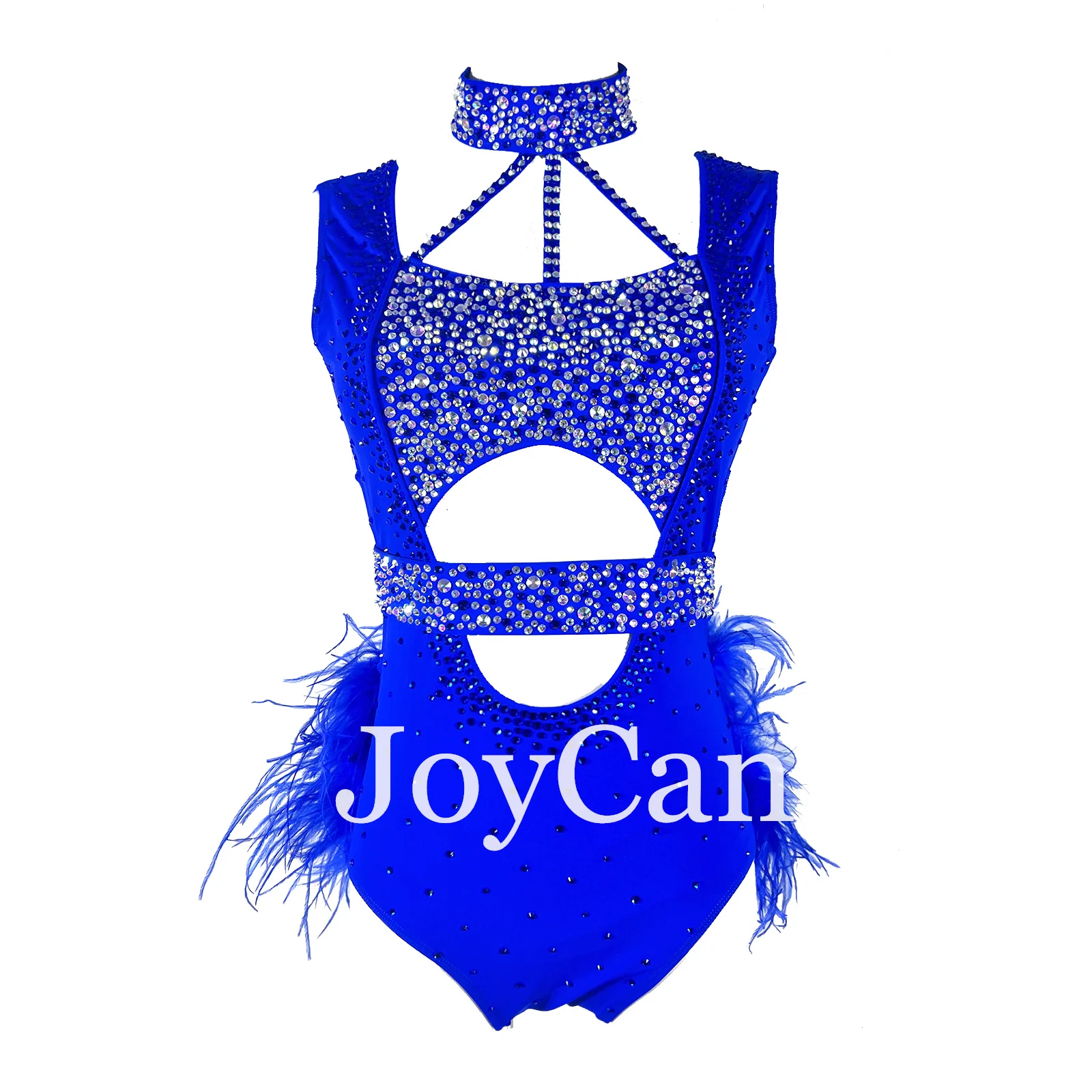 JoyCan Lyrical Dance Dress Blue  Jazz Dance Costume Pole Dancing Clothes Girl Performance Training