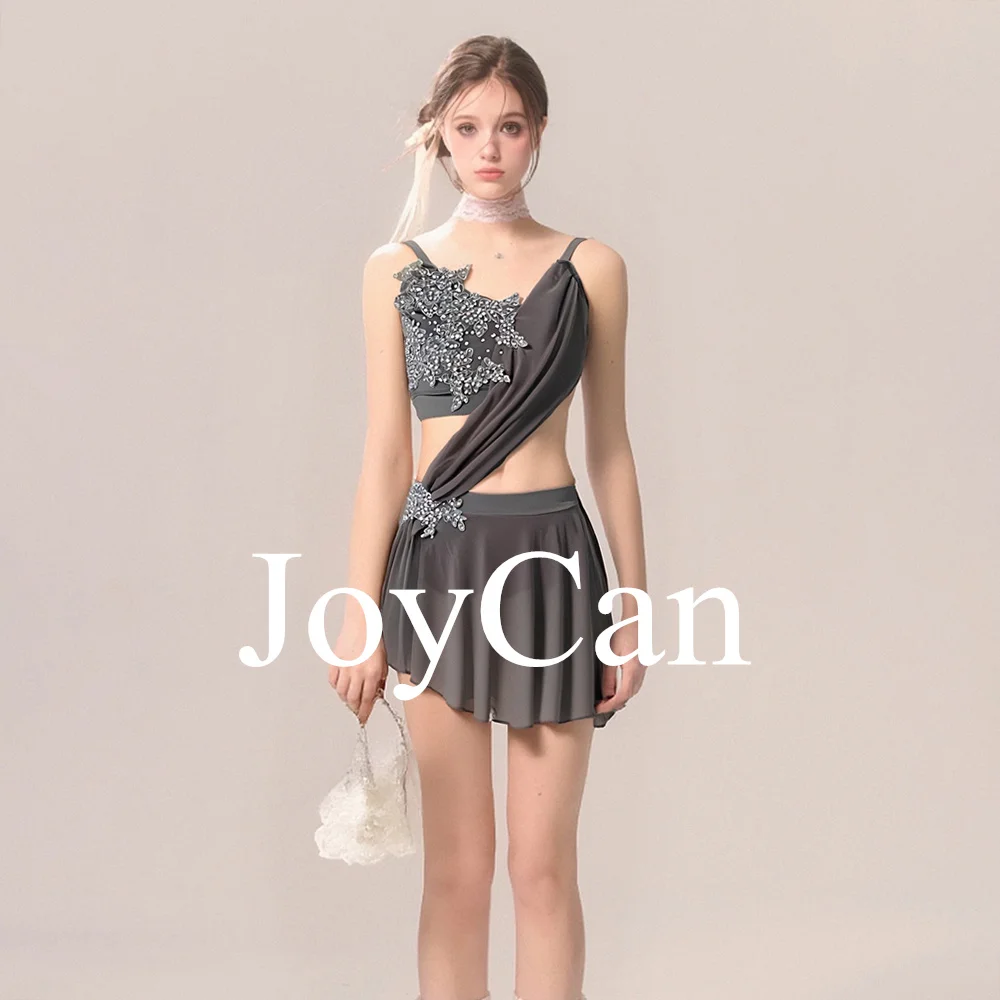 JoyCan For LIUHUO Customizable Lyrical Dance Dress for Children Sleeveless Backless Pole Dance Luxury Flash Drill