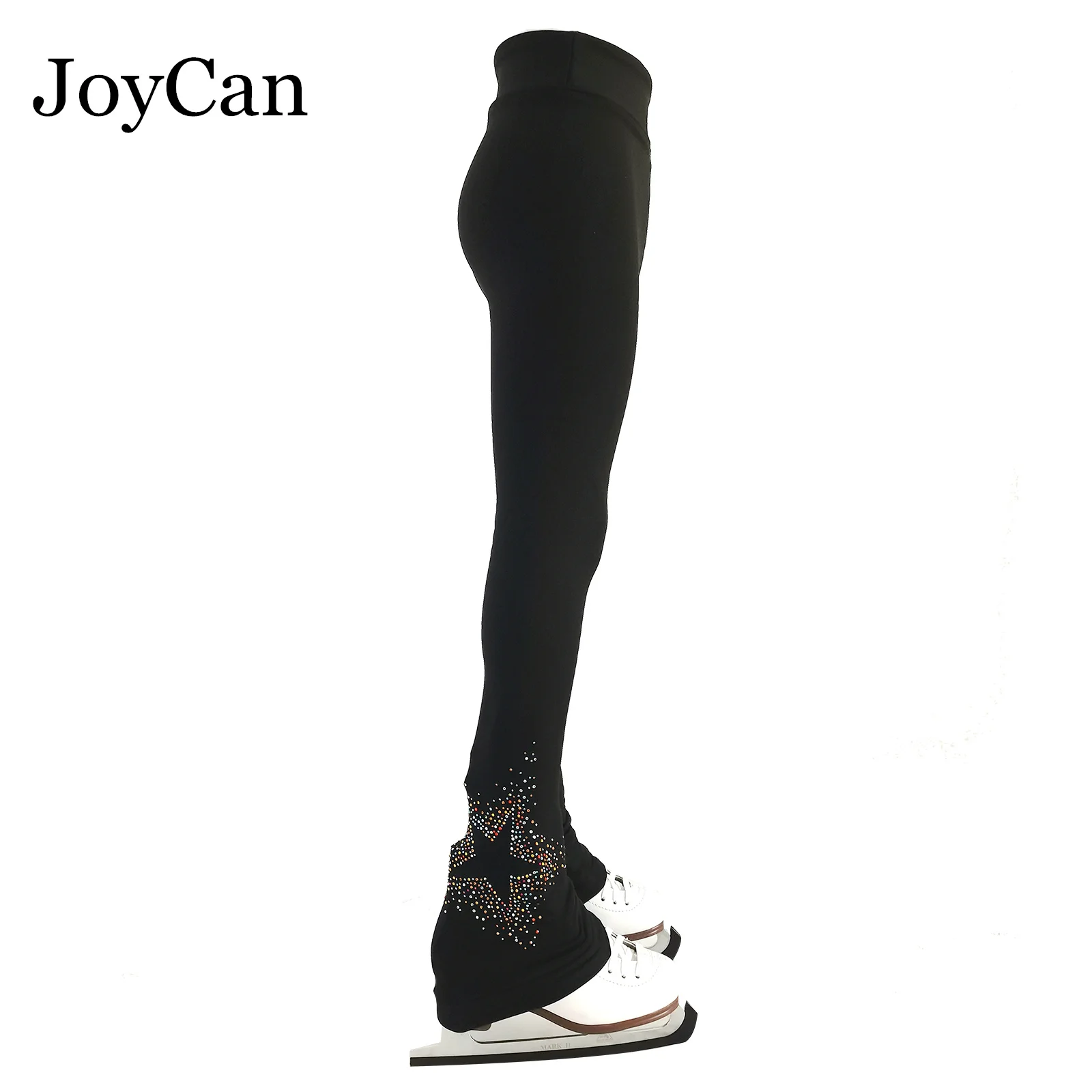 JoyCan Ice Figure Skating Pants Girls Black Training Practice Fleece Skiing Leggings Customized