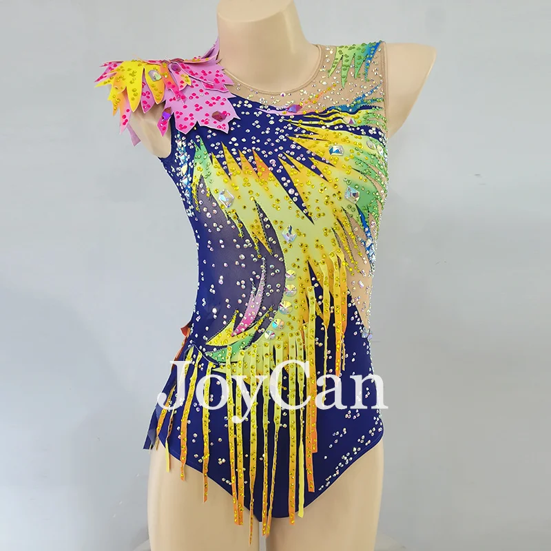 JoyCan Rhthmic Gymnastics Leotards Girls Women Multicolor Spandex Elegant Dance Wear for Competitiion
