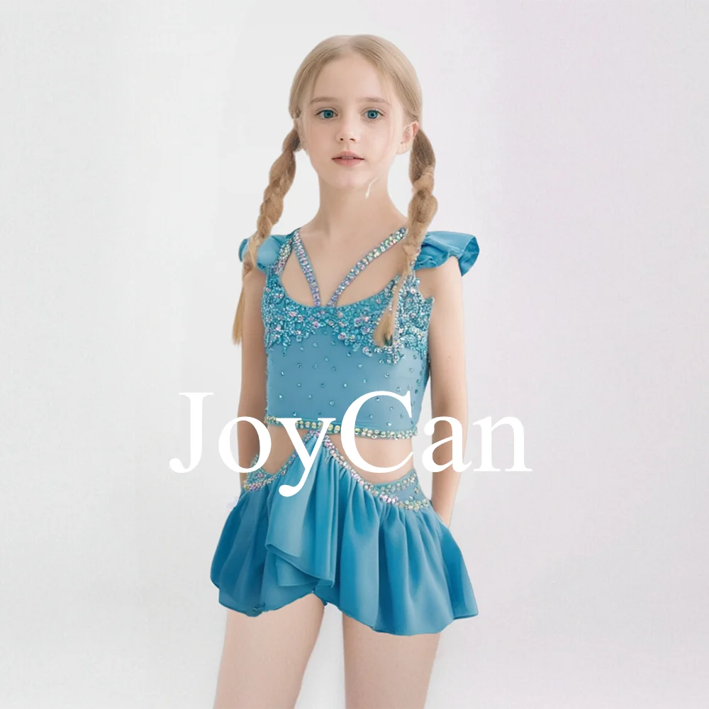 JoyCan Lyrical Dance Dress Jazz Dance Costume Pole Dancing Clothes Girl Performance Training