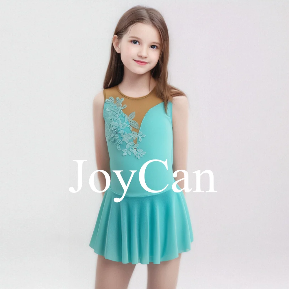 JoyCan Figure Skating Dress Girls Women Spandex Elegant Dance Wear for Competitiion