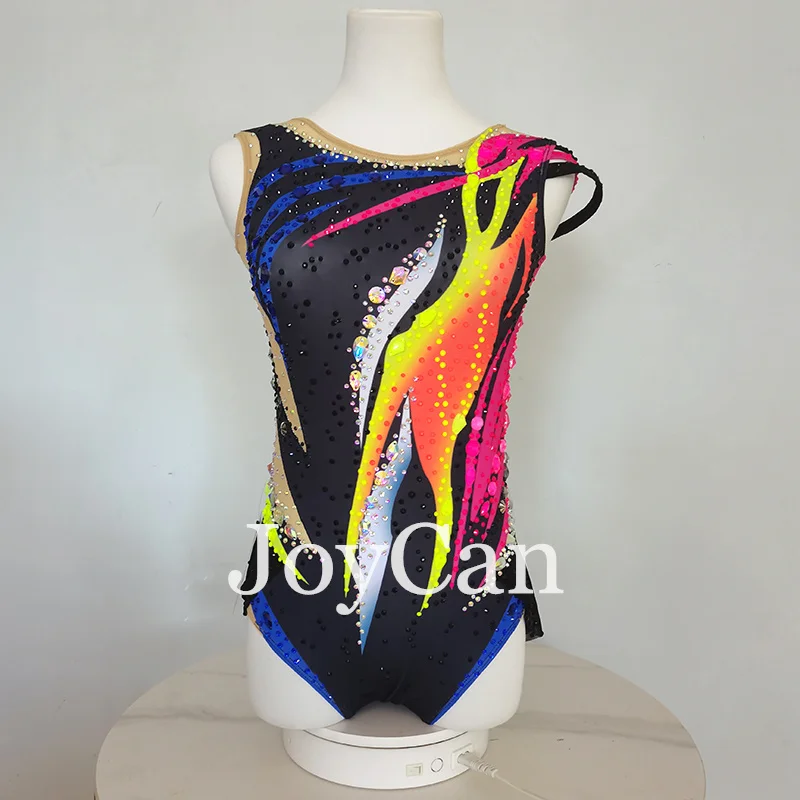 JoyCan Rhthmic Gymnastics Leotards Girls Women Multicolor Spandex Elegant Dance Wear for Competitiion