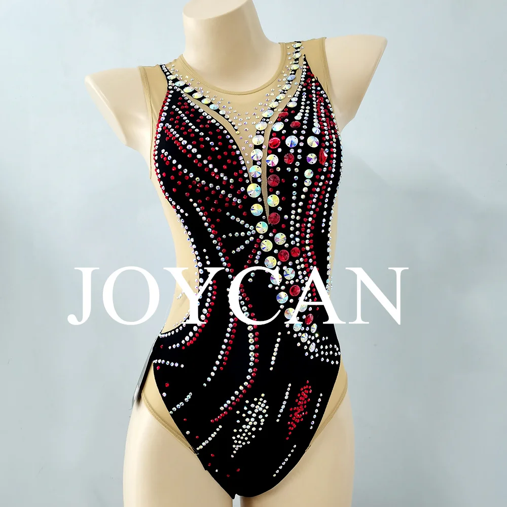 JoyCan Swimming suits Girls Women Black Synchronized Swimming Wear for Competitiion
