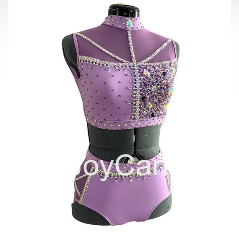 JoyCan Lyrical Dance Dress Red  Jazz Dance Costume Pole Dancing Clothes Girl Performance Training