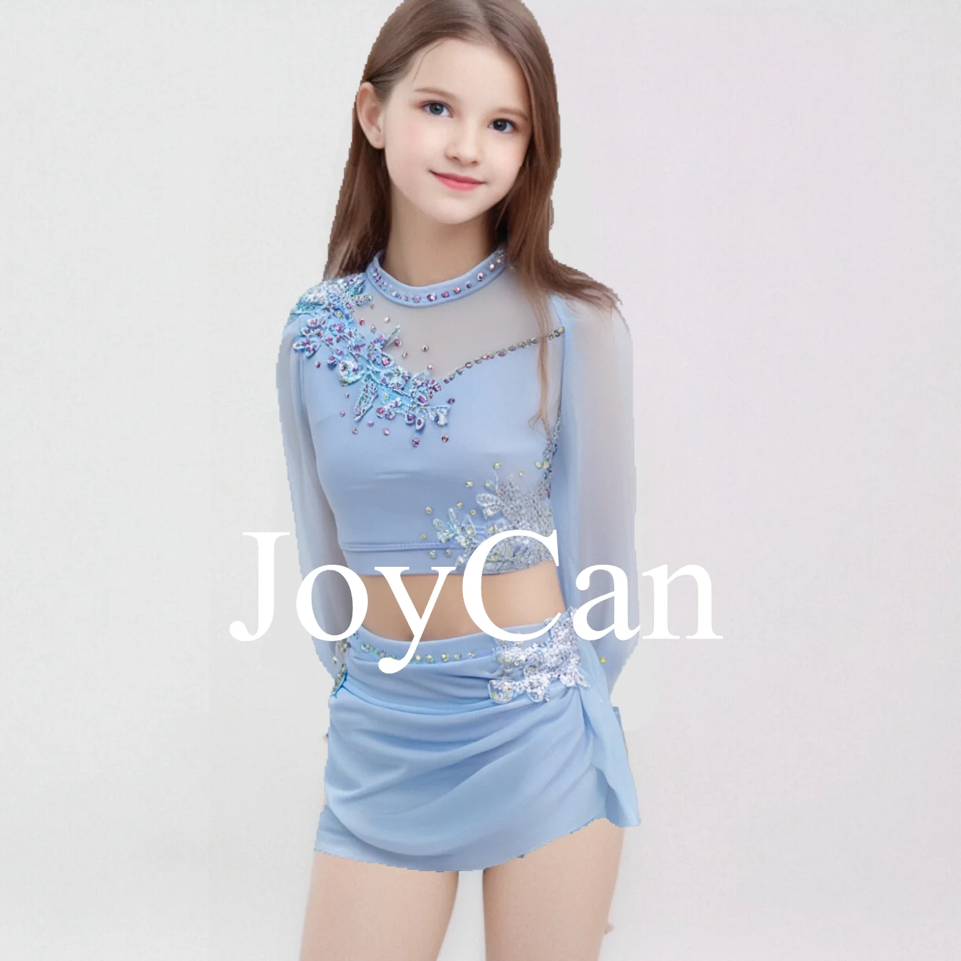 JoyCan Lyrical Dance Dress Jazz Dance Costume Pole Dancing Clothes Girl Performance Training