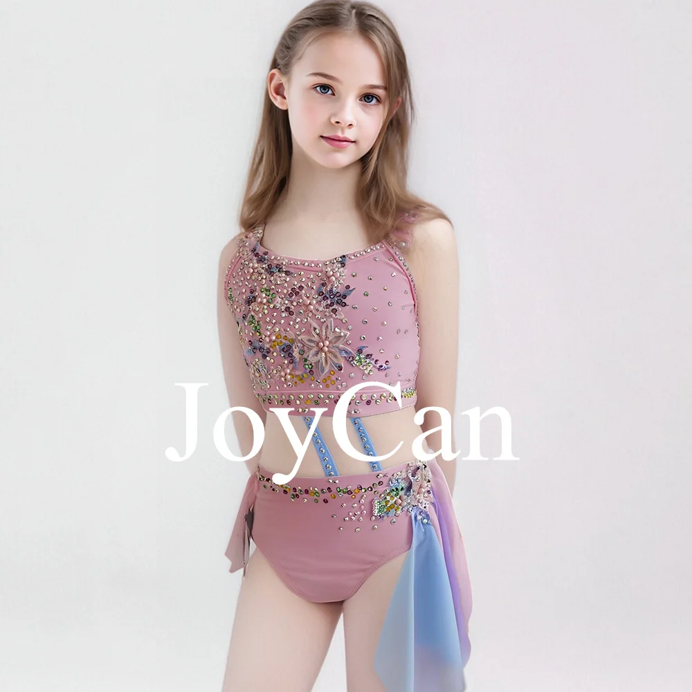 JoyCan Lyrical Dance Dress Jazz Dance Costume Pole Dancing Clothes Girl Performance Training