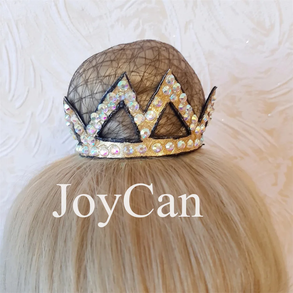 JoyCan Rhythmic Gymnastic Hair Accessory Bun Hairpiece Rhythmic Gymnastic Crown Skating Hair Bun Dance Bun Accessories