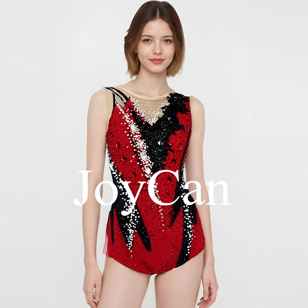JoyCan Custom Girls Figure Skating Dress New Women's Competition Tank Leotard Ballroom Performance Wear