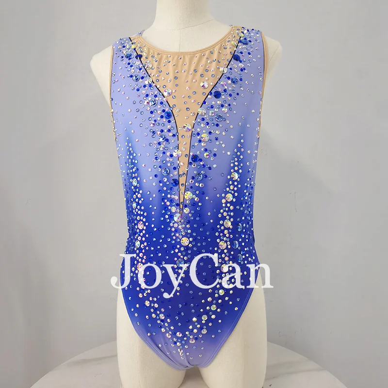 JoyCan Swimming suits Girls Women Blue Synchronized Swimming Wear for Competitiion