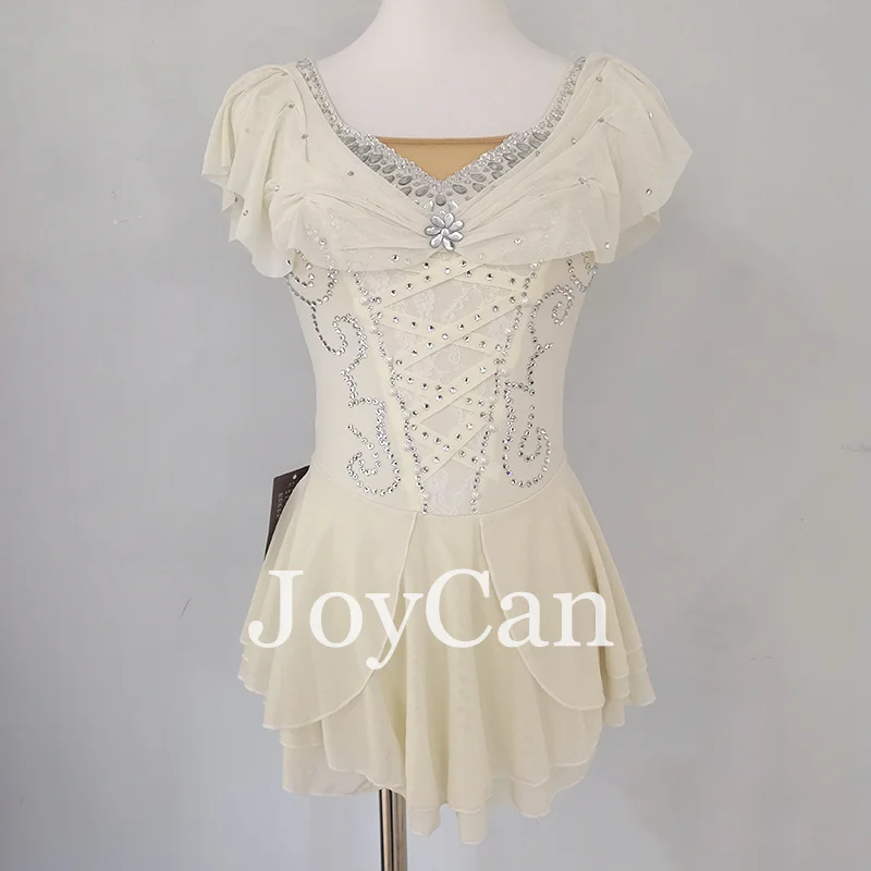 JoyCan Ice Figure  Skating  Dress Girls  Spandex Stretchy Competition Dance Wear Customized