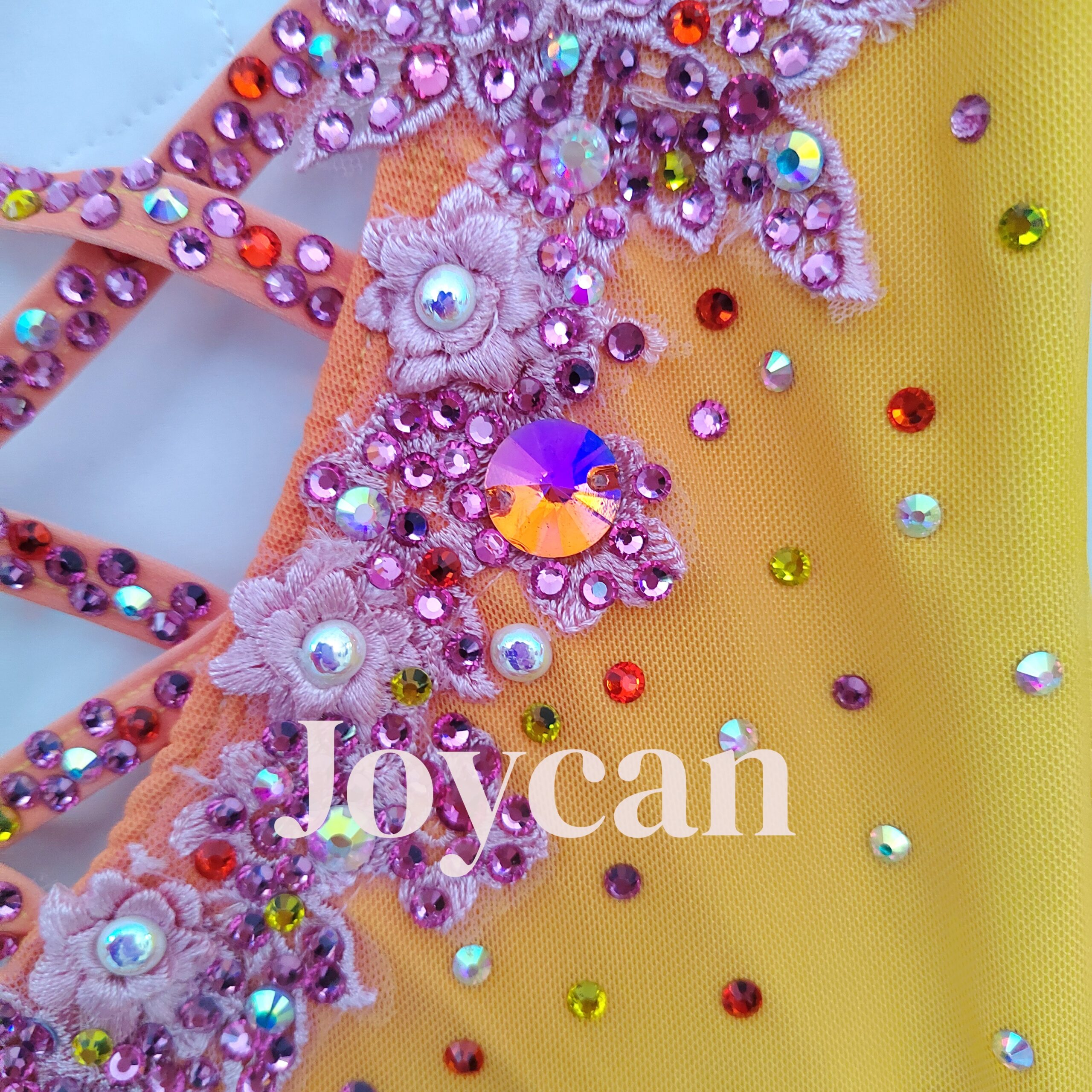   JoyCan Figure Skating Dress Girl’s Diamond Long Sleeves