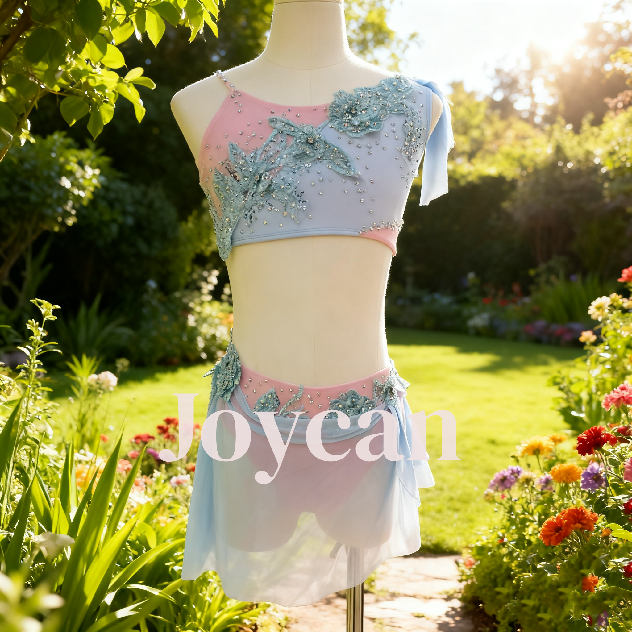 JoyCan Lycial Dance Dress Girl's Diamond Elegant JLY113